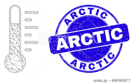 Blue Grunge Arctic Seal and Web Carcass Thermometer 69090877