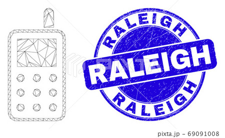 Blue Grunge Raleigh Stamp and Web Carcass Radio Transmitter 69091008
