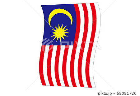 新世界の国旗2：3Ver縦波形　マレーシア