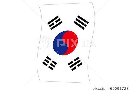 新世界の国旗2：3Ver縦波形　大韓民国