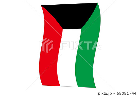 新世界の国旗2：3Ver縦波形　クウェート