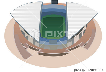 埼玉スタジアム02のイラスト素材