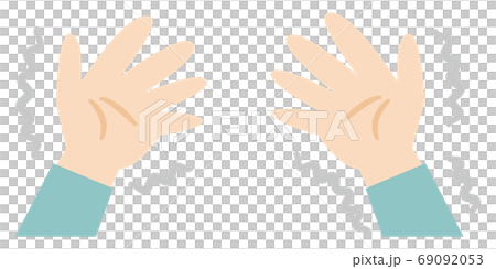手のふるえのイラストレーション 69092053