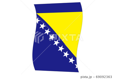 新世界の国旗2：3Ver縦波形　ボスニア・ヘルツェゴビナ