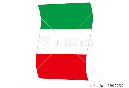 新世界の国旗2 3ver縦波形 イタリアのイラスト素材