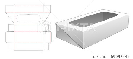 DIY packaging box die cut template DIY packaging box die cut template 69092445