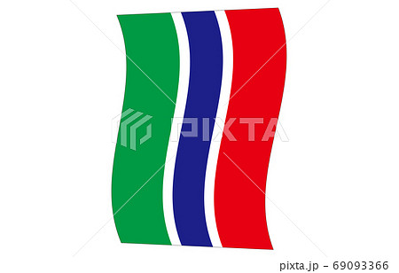 新世界の国旗2：3Ver縦波形　ガンビア