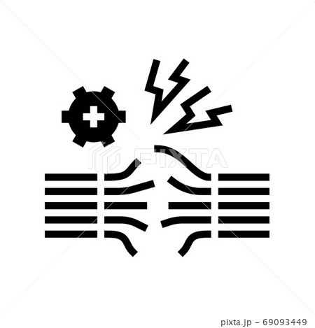 wire breakage glyph icon vector illustration 69093449