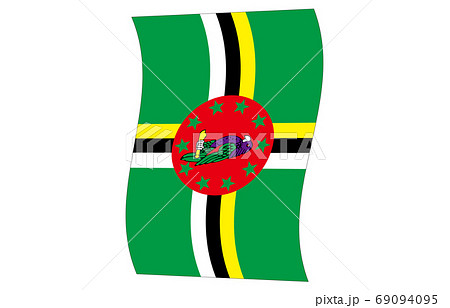 新世界の国旗2：3Ver縦波形　ドミニカ国