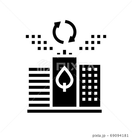 ecology future city glyph icon vector illustration 69094181