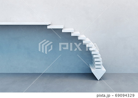 crisis concept, falling stairs 69094329