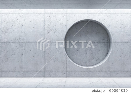 blank concrete space interior, 3d rendering 69094339