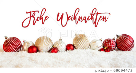 Christmas Ball Ornament, Frohe Weihnachten Means Christmas Ball Ornament, Frohe Weihnachten Means 69094472