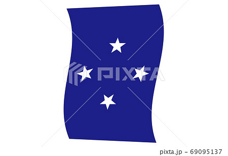 新世界の国旗2：3Ver縦波形　ミクロネシア連邦