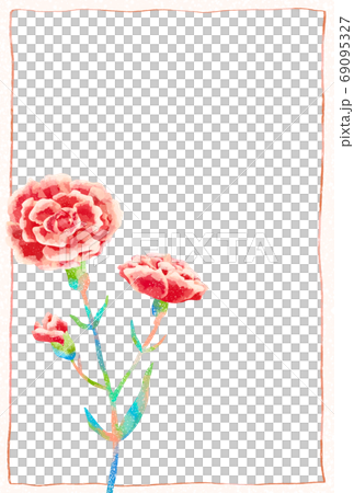 Carnation frame with vivid touch 69095327