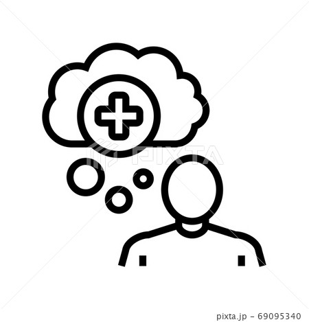 mania psychological problems line icon vector illustration 69095340