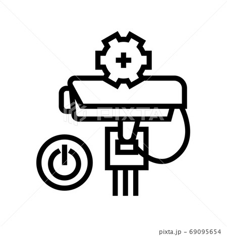 electrical connection line icon vector illustration electrical connection line icon vector illustration 69095654