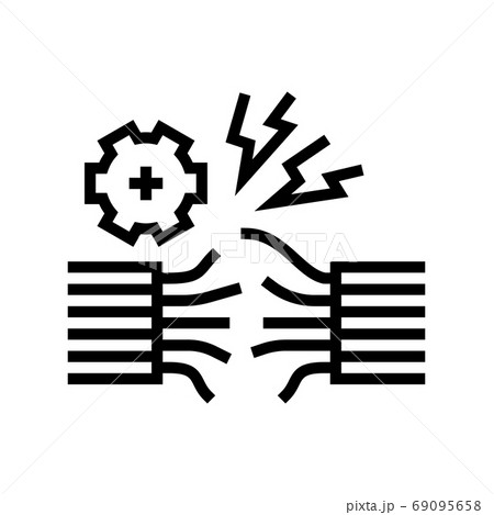 wire breakage line icon vector illustration 69095658