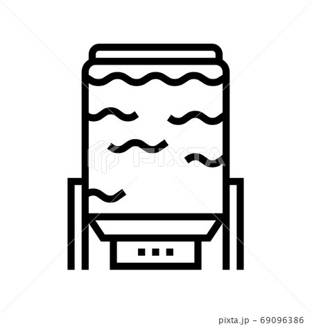 oxygen delignification system line icon vector illustration 69096386