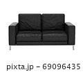Sofa leather on white background with clipping path 3D illustrat 69096435