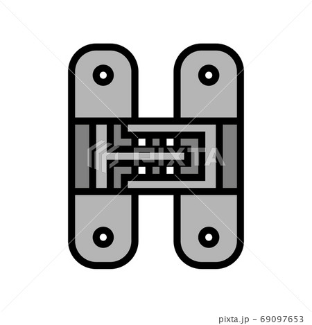 hidden hinges color icon vector illustration 69097653