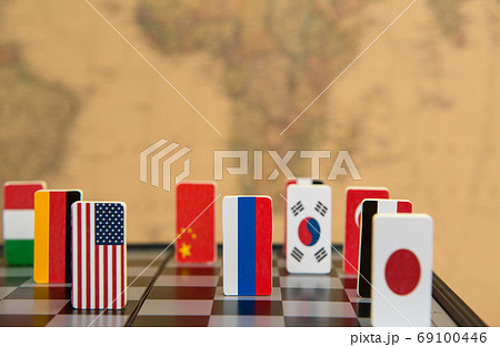 chessboard with flags of countries chessboard with flags of countries 69100446