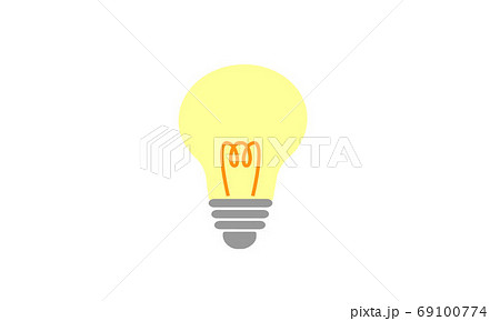 黄色の明るい電球 黄色の明るい電球 69100774
