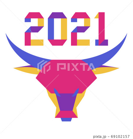 New Year Bull Ox Symbol 2021 Chinese Origami 69102157
