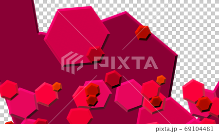 具有許多六邊形的CG六邊形背景材料 69104481