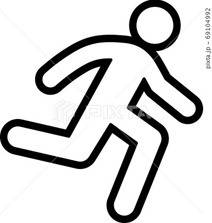 走る人のピクトグラム （縁取りver.） 69104992