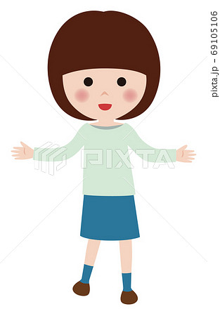 人物 表情 笑顔 女の子 子供 人物 表情 笑顔 女の子 子供 69105106