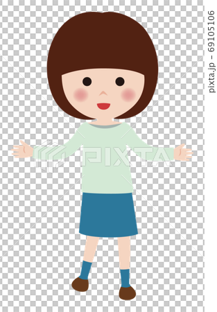 人物 表情 笑顔 女の子 子供 人物 表情 笑顔 女の子 子供 69105106