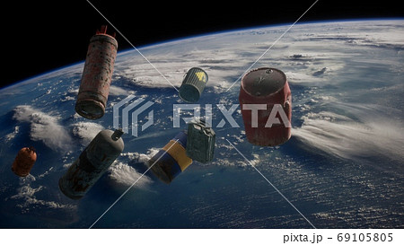 pollution of the atmosphere of the planet Earth and space 69105805