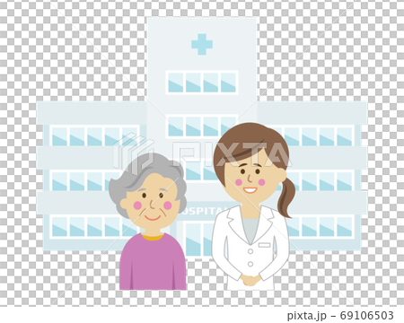 Illustration image of hospital and elderly people 69106503