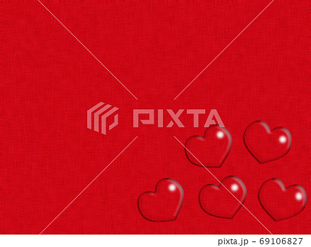 ハートの水滴 背景素材 ハートの水滴 背景素材 69106827