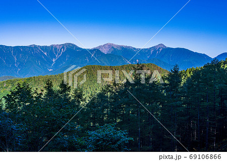 (山梨県)櫛形山から望む、白根三山(北岳、間ノ岳、農鳥岳) (山梨県)櫛形山から望む、白根三山(北岳、間ノ岳、農鳥岳) 69106866