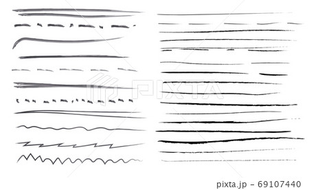 Lines hand drawn set  69107440