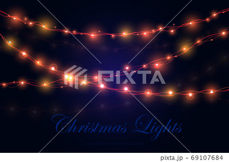 Christmas lights background. 69107684