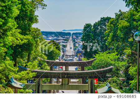 宮地嶽神社の夏 福岡県福津市 の写真素材