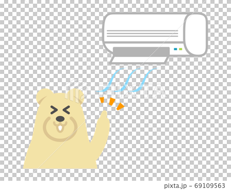 Illustration image of a cool air conditioner and polar bear Illustration image of a cool air conditioner and polar bear 69109563