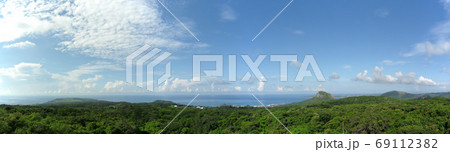High angle view of the Frog Rock and nearby landsacpe of Kenting 69112382