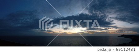 Beautiful sunset saw from Guanshan of Kenting National Park 69112431
