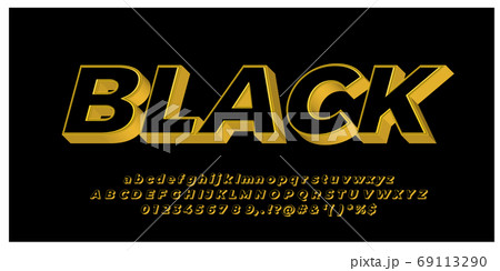 gold with black 3d font styles design templates gold with black 3d font styles design templates 69113290