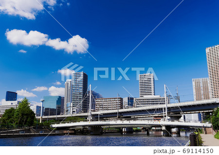 東京ウォーターフロント 芝浦アイランド 高浜運河の風景 東京ウォーターフロント 芝浦アイランド 高浜運河の風景 69114150