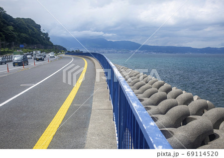 別大国道と別府湾 別大国道と別府湾 69114520