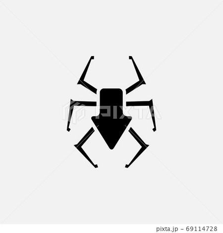 spider down icon logo design silhouette vector spider down icon logo design silhouette vector 69114728