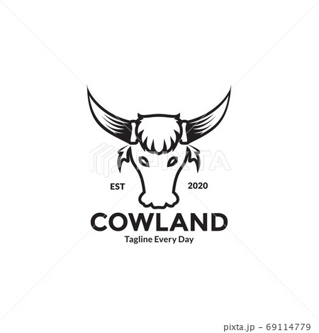 Cow head vintage style logo design Cow head vintage style logo design 69114779