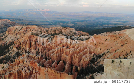 Panorama of summer landscape in Zion Canyon, Utah, USA. 69117755
