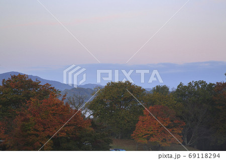 国定公園帝釈峡の紅葉　国民休暇村 69118294