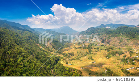 Terraced rice field in Sapa 69118295
